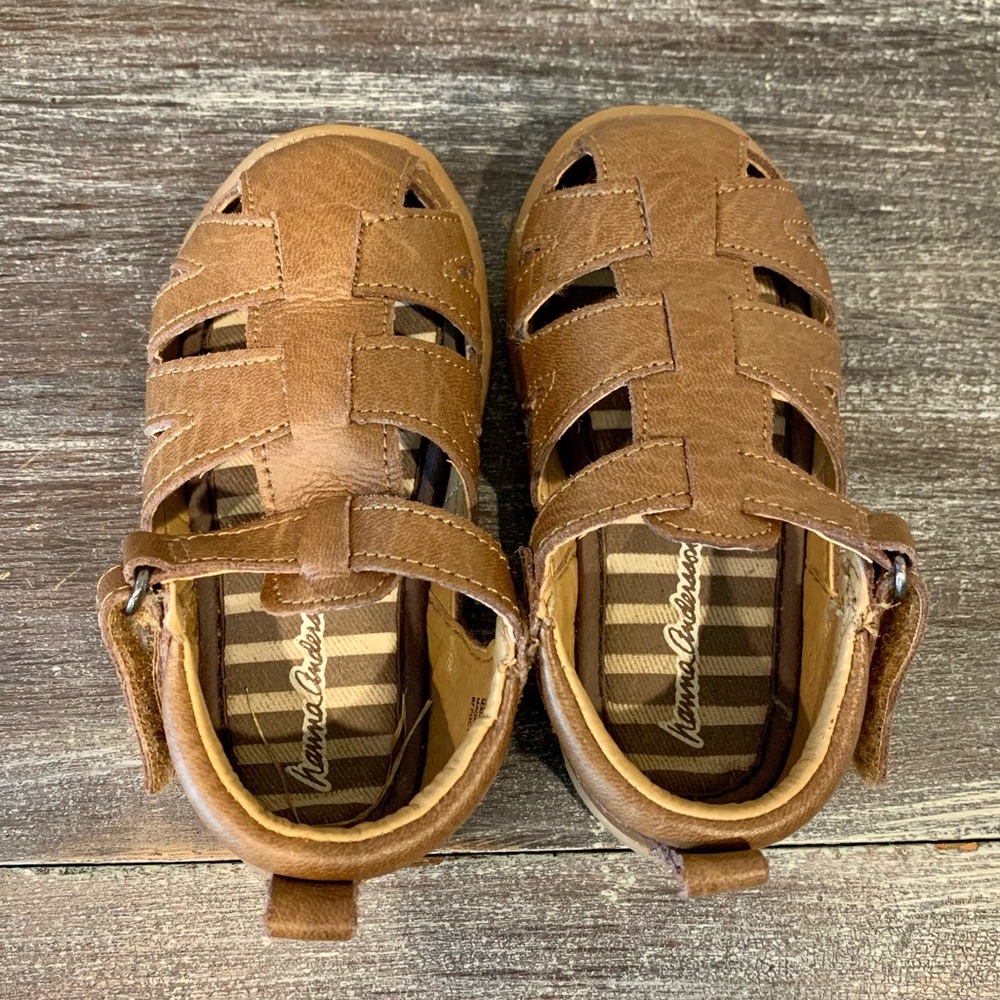Hanna Andersson Brown Fisherman Sandals Sz 4T